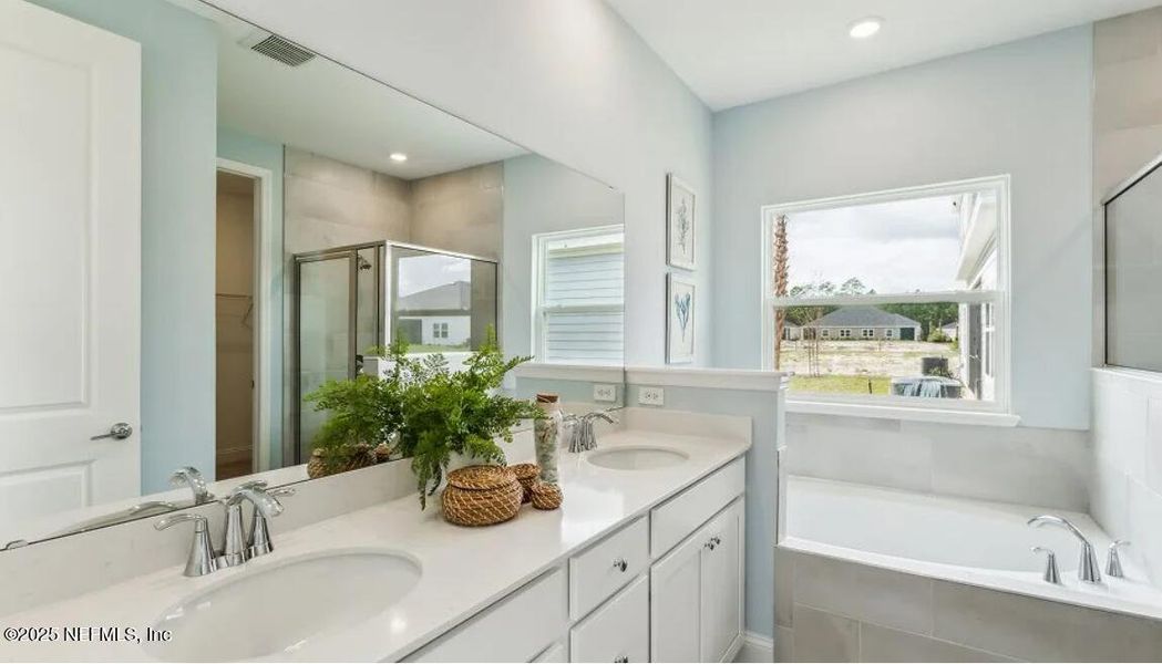 Furnished interior view inside a new home in Silver Meadows at SilverLeaf: Silver Meadows 50s, St. Augustine (Image 15).