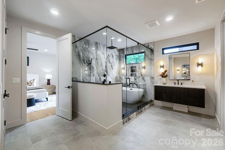 Primary Bathroom with dual vanities