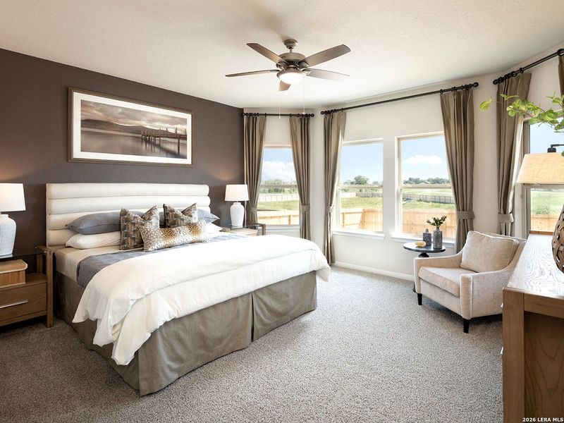 Furnished interior view inside a new home in Estancia Ranch - Premier Series, San Antonio (Image 12).