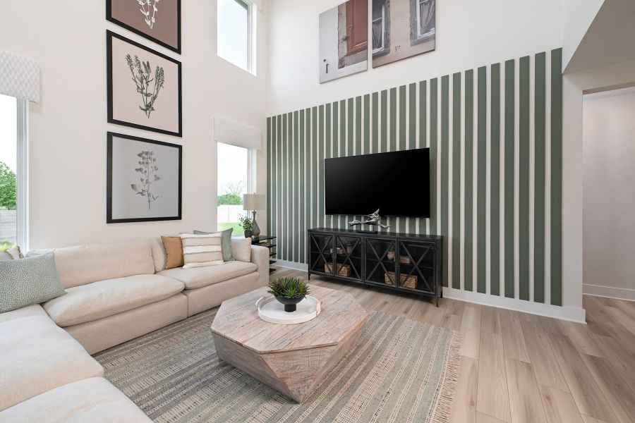 Representative furnished interior of a home built from the Victoria by Tri Pointe Homes in Painted Tree, McKinney (Image 7).