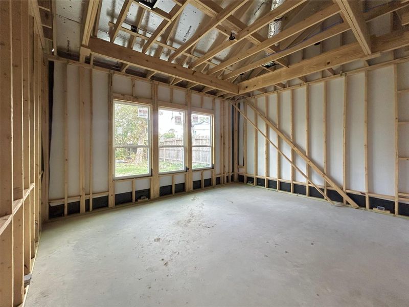 Primary Bedroom Will Feature a Tray Ceiling. Construction Photo as of 3/13/2026 Primary Bedroom Will Feature a Tray Ceiling. Construction Photo as of 3/13/2026