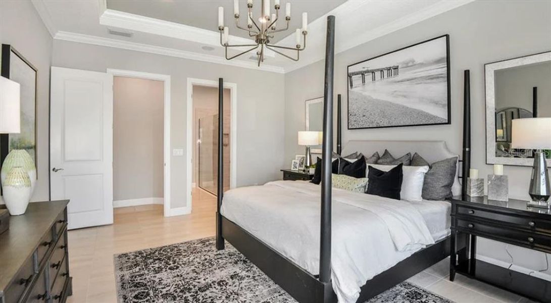 Furnished interior view inside a new home in Esplanade at Skye Ranch, Sarasota (Image 12).