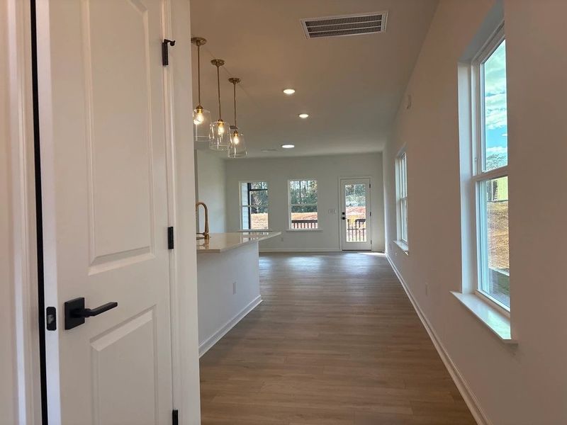 Foyer featuring the AW Collection® Serene - Soft light and open space create a calm welcome.