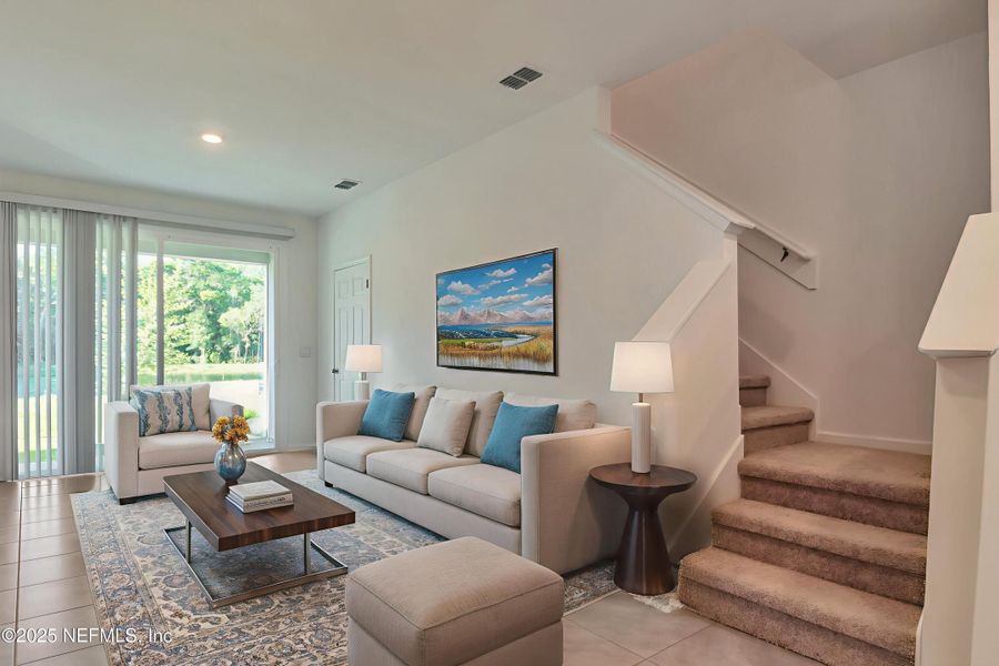 Furnished interior view inside a new home in , Jacksonville (Image 3). Furnished interior view inside a new home in , Jacksonville (Image 3).