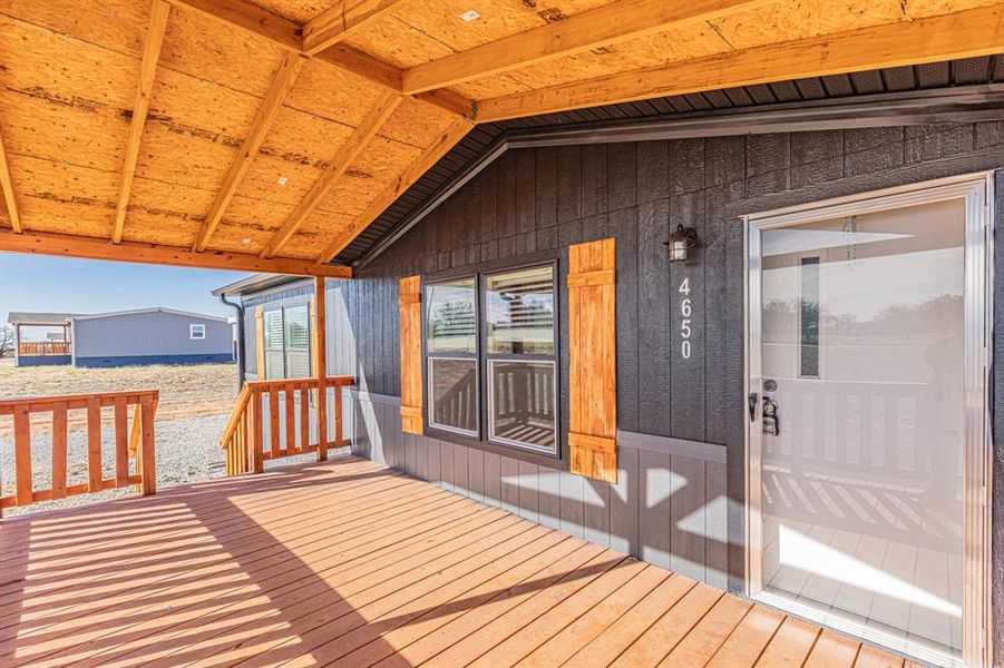Exterior details and patio area of a home in , Poolville (Image 26).