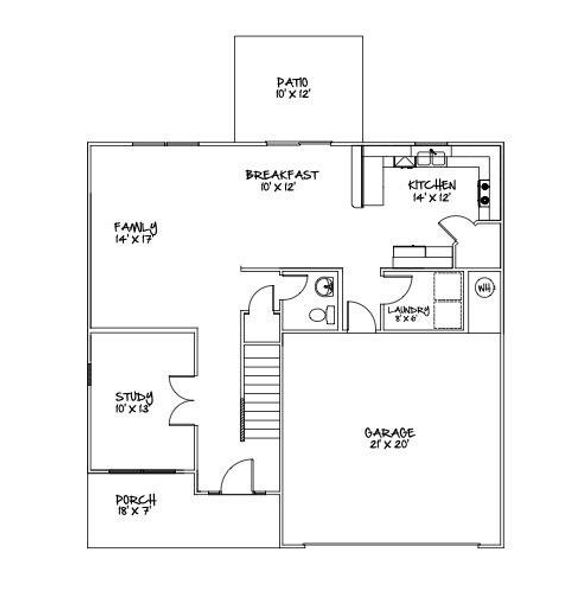 2D floor plan layout of this home in , Edgefield, SC (Image 3).