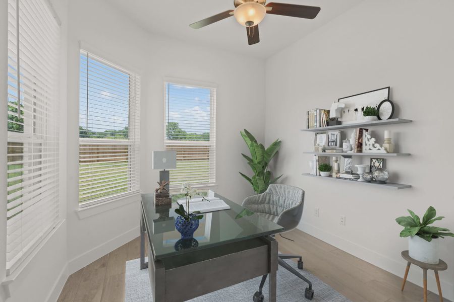 Representative furnished interior of a home built from the Gianna by Chesmar Homes in The Highlands, Porter (Image 7).