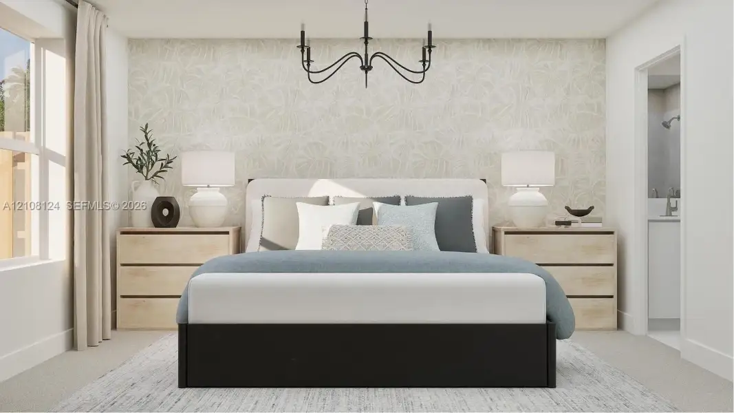 Furnished interior view inside a new home in , Miami (Image 3).