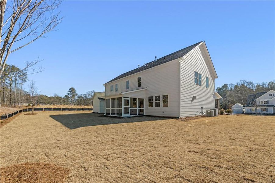 Exterior details and patio area of a home in Autumn Brook, Canton (Image 27).