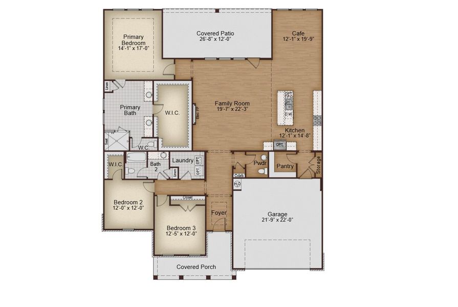 2D floor plan layout for the Ashford by McKinley Homes in Bay Creek Overlook, Loganville, GA (Image 3). 2D floor plan layout for the Ashford by McKinley Homes in Bay Creek Overlook, Loganville, GA (Image 3).