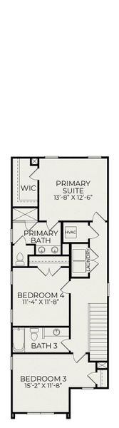 2D floor plan layout for the Ember C by Homes by Dickerson in Chatham Park, Pittsboro, NC (Image 5).