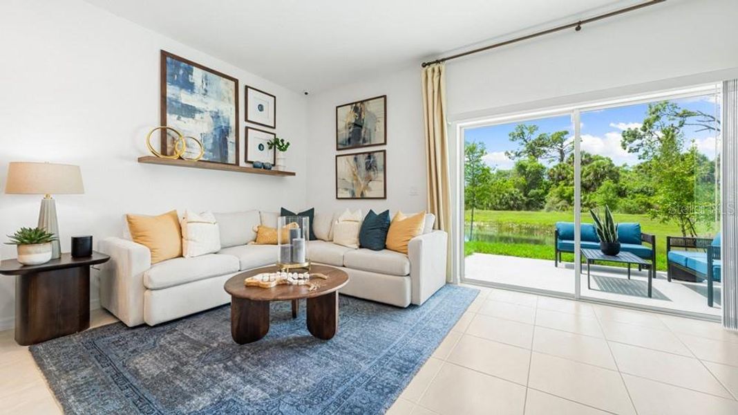 Furnished interior view inside a new home in The Towns at Tiburon, Nokomis (Image 8).