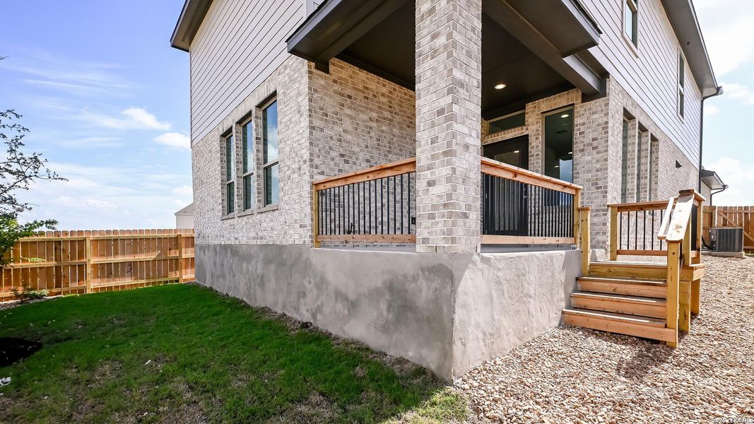 Exterior details and patio area of a home in Legacy at Lake Dunlap, New Braunfels (Image 3). Exterior details and patio area of a home in Legacy at Lake Dunlap, New Braunfels (Image 3).