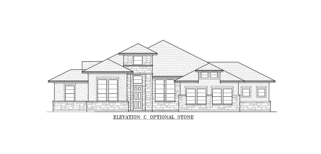 Representative exterior photo of a completed home built from the Malibu by Chesmar Homes in Sienna Lakes, San Antonio, TX (Image 1).