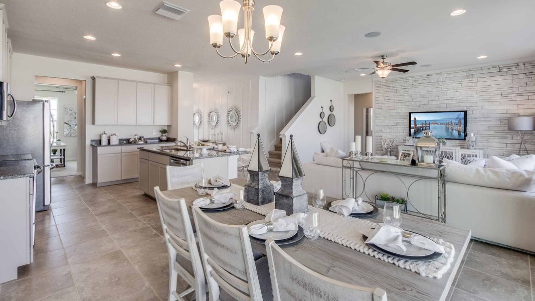 Furnished interior view inside a new home in Oakfield Trails, Parrish (Image 3). Furnished interior view inside a new home in Oakfield Trails, Parrish (Image 3).