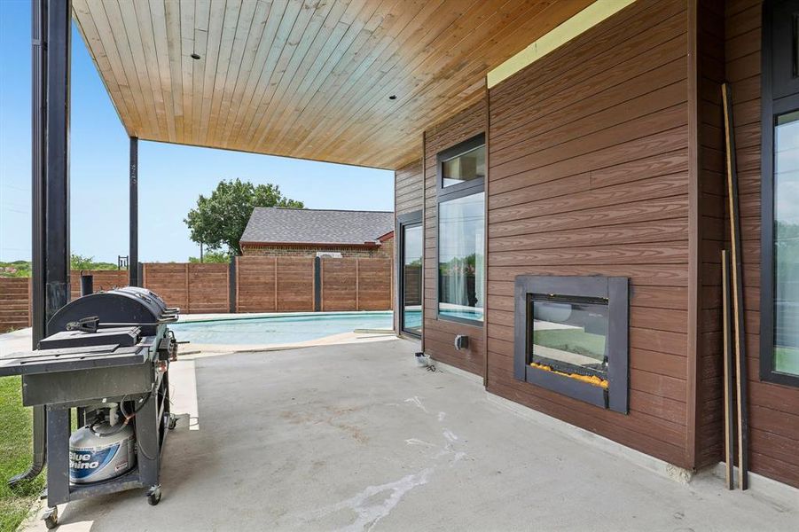 Exterior details and patio area of a home in , The Colony (Image 18). Exterior details and patio area of a home in , The Colony (Image 18).