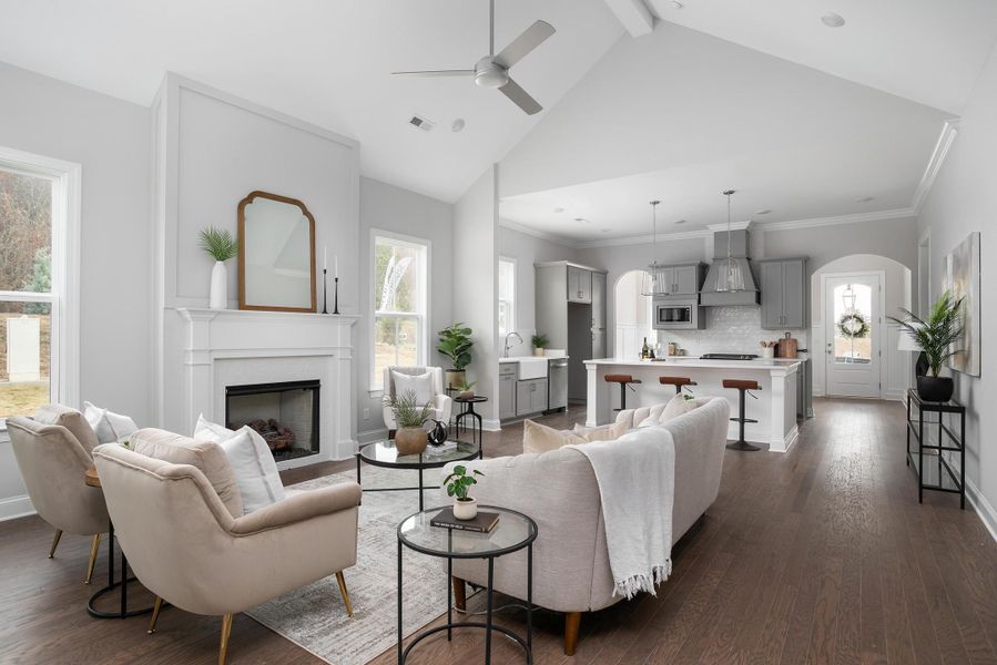 Furnished interior view inside a new home in Heritage Walk, Chattanooga (Image 5).