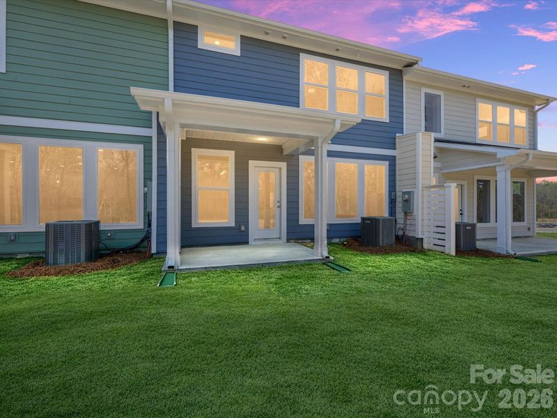 Exterior details and patio area of a home in Westview Towns, Waxhaw (Image 19).