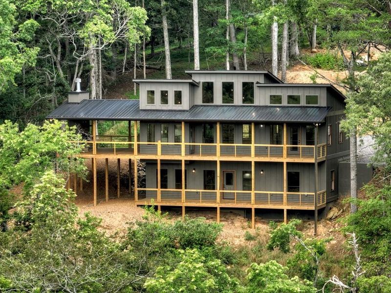 Front exterior of a new home in , Blue Ridge, GA, highlighting curb appeal (Image 26).
