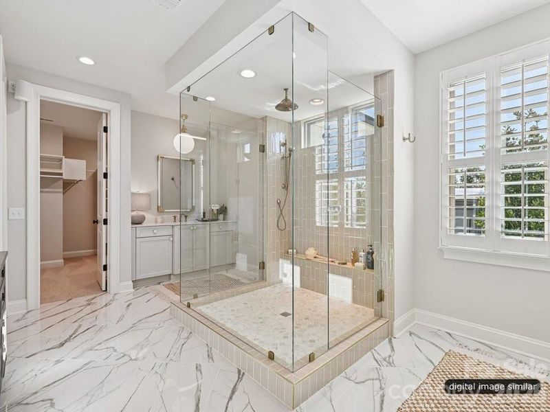 Primary Bathroom with Jewel Box Shower