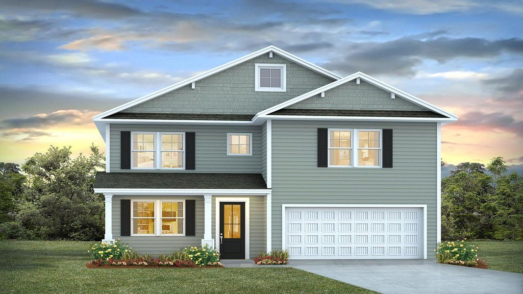 Representative exterior photo of a completed home built from the TILLMAN by D.R. Horton in Auberon Woods, Conway, SC (Image 22).