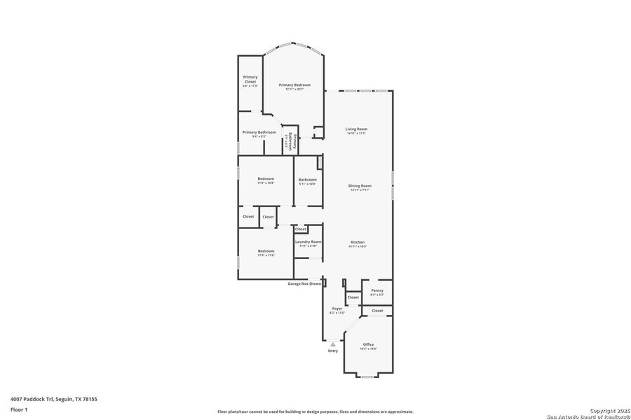 2D floor plan layout of this home in Lily Springs, Seguin, TX (Image 4).