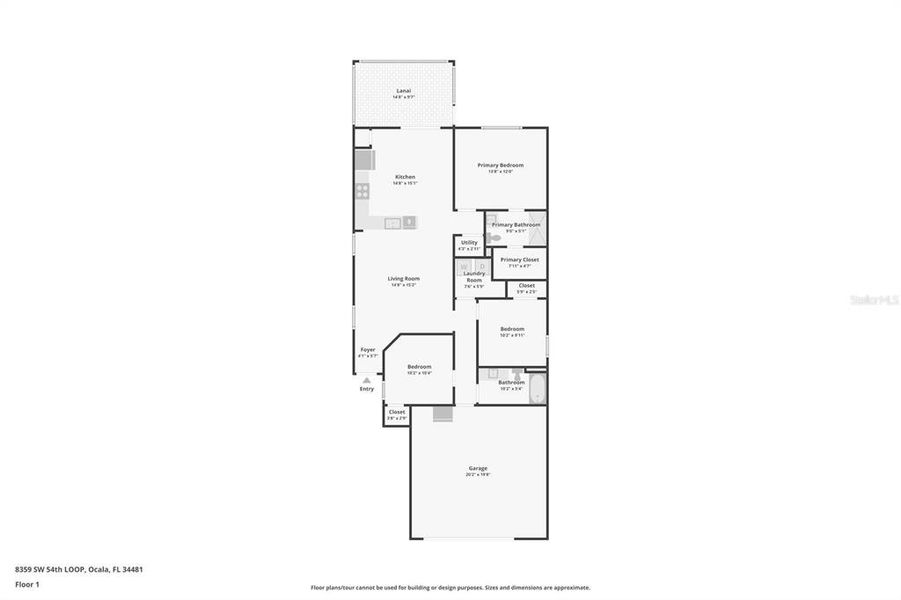 2D floor plan layout of this home in , Ocala, FL (Image 4).