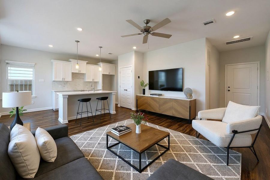 Furnished interior view inside a new home in Aldine Pines, Houston (Image 3).