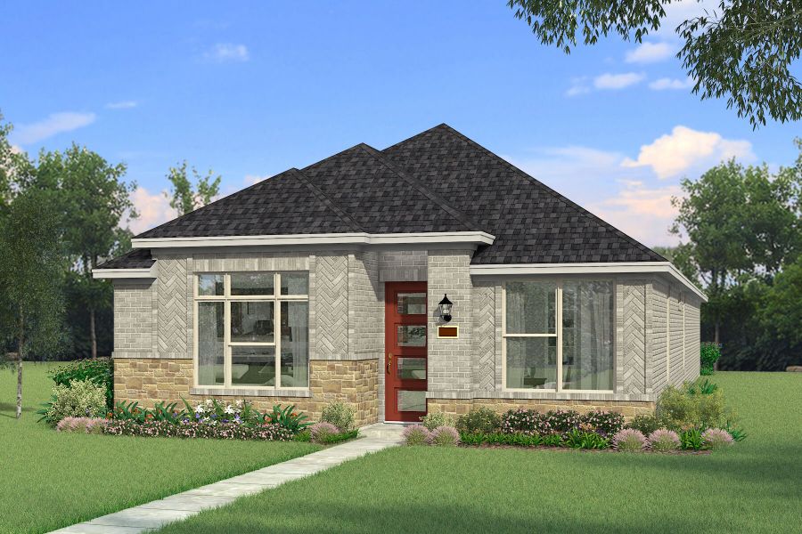 The Brazos - Modern Prairie with Stone Elevation