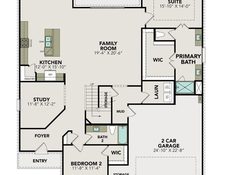 2D floor plan layout of this home in Ladera, San Antonio, TX (Image 2). 2D floor plan layout of this home in Ladera, San Antonio, TX (Image 2).