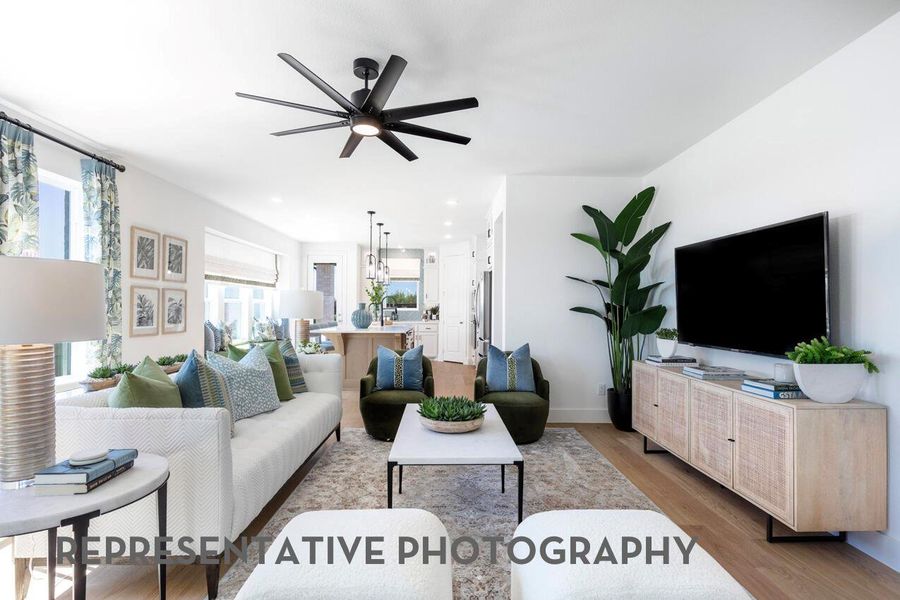 Furnished interior view inside a new home in Wolf Ranch, Georgetown (Image 14).