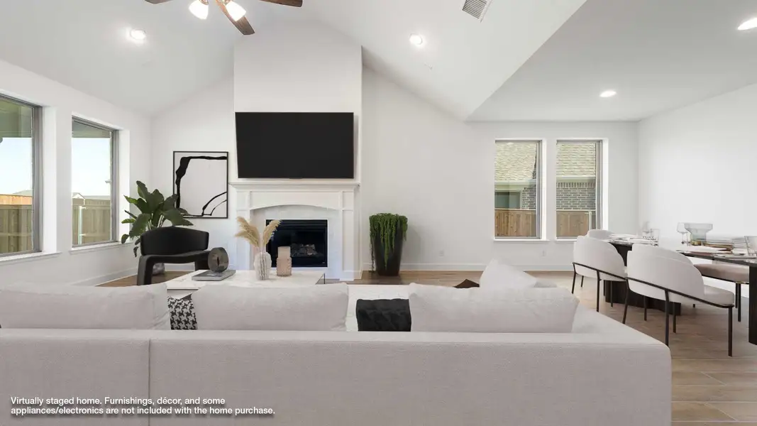 Representative furnished interior of a home built from the 2669W by Perry Homes in Meridiana, Rosharon (Image 3).