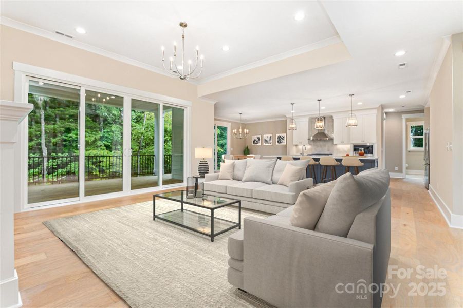 Great room-Kitchen (staged)