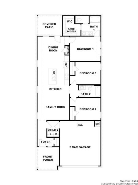 2D floor plan layout of this home in Whisper South, San Marcos, TX (Image 4).
