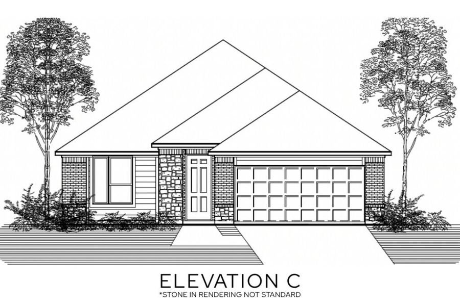 Representative rendering of the exterior for the The Bishop by Lillian Custom Homes (Image 8).