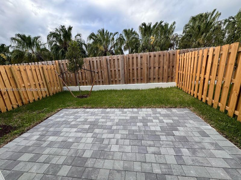 Exterior details and patio area of a home in , Homestead (Image 18). Exterior details and patio area of a home in , Homestead (Image 18).