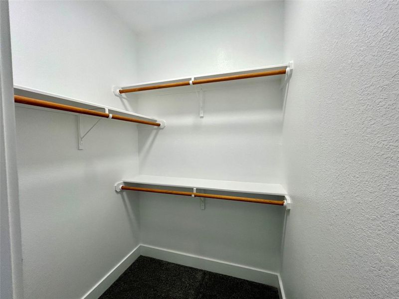 Small walk-in closet in the smaller bedrooms. Small walk-in closet in the smaller bedrooms.