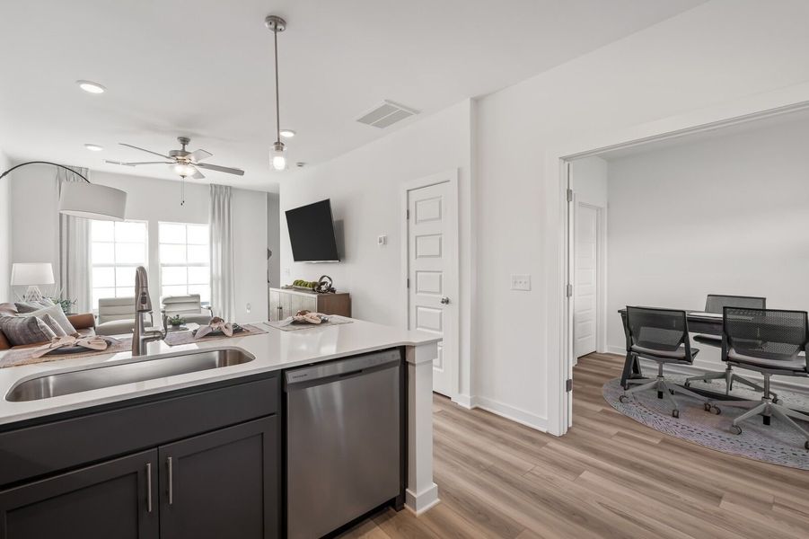 Furnished interior view inside a new home in The Towns at Red River, Gallatin (Image 19).