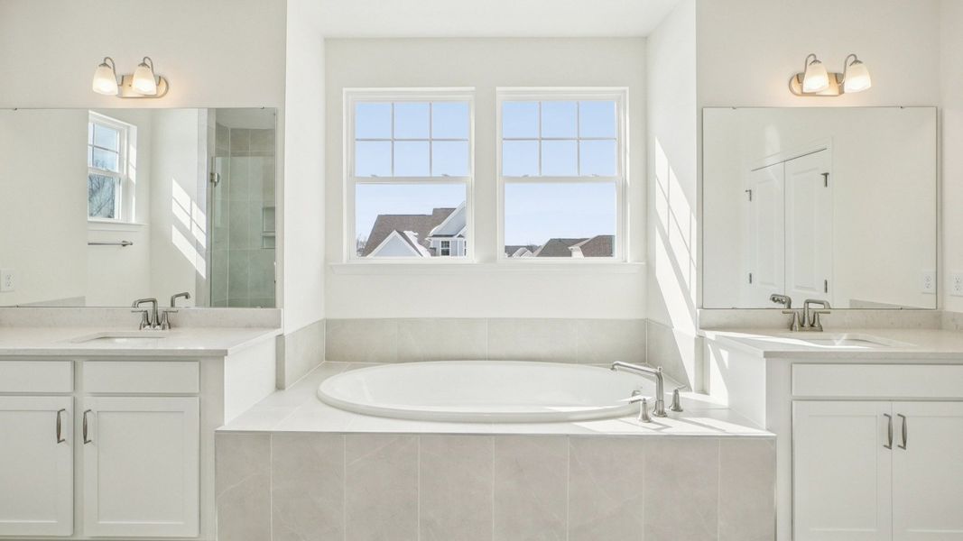 Representative furnished interior of a home built from the Stonehaven by DRB Homes in Blake Pond, Lillington (Image 46).