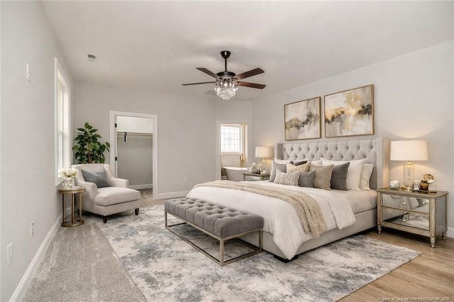 Master Bed - Virtually Staged