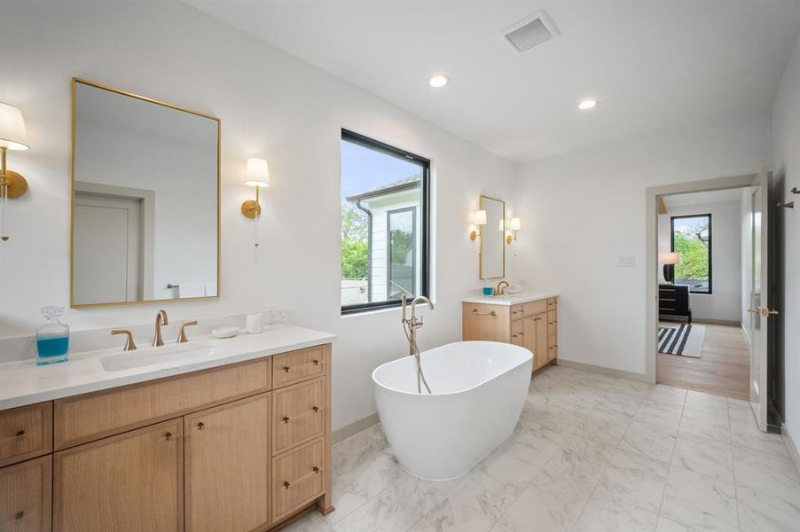 Furnished interior view inside a new home in , Dallas (Image 11).