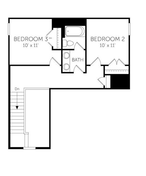 2D floor plan layout for the Intrigue - Single Family Homes by Dream Finders Homes in Creekview Landing, Shallotte, NC (Image 3). 2D floor plan layout for the Intrigue - Single Family Homes by Dream Finders Homes in Creekview Landing, Shallotte, NC (Image 3).