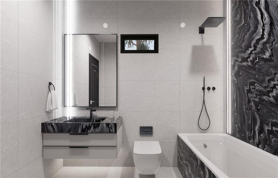 Furnished interior view inside a new home in , Atlanta (Image 13).