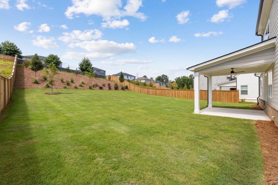 Exterior details and patio area of a home in Hillshire, Cumming (Image 20).