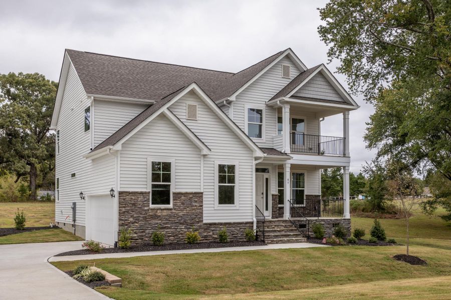 Front exterior of a new home in Browning Mill, Wendell, NC, highlighting curb appeal (Image 21).