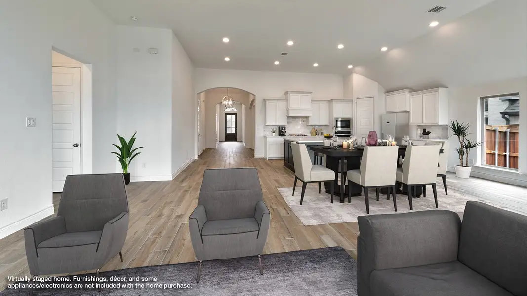 Representative furnished interior of a home built from the 2726W by Perry Homes in Meridiana, Rosharon (Image 3).