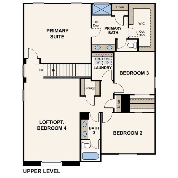 2D floor plan layout for the Nightingale by Century Communities in The Vistas Collection at Skyline Village, San Tan Valley, AZ (Image 5).