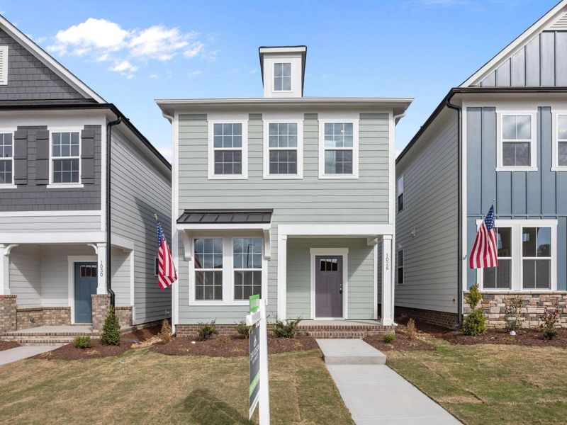 Front exterior of a new home in Forestville Yard, Knightdale, NC, highlighting curb appeal (Image 22).