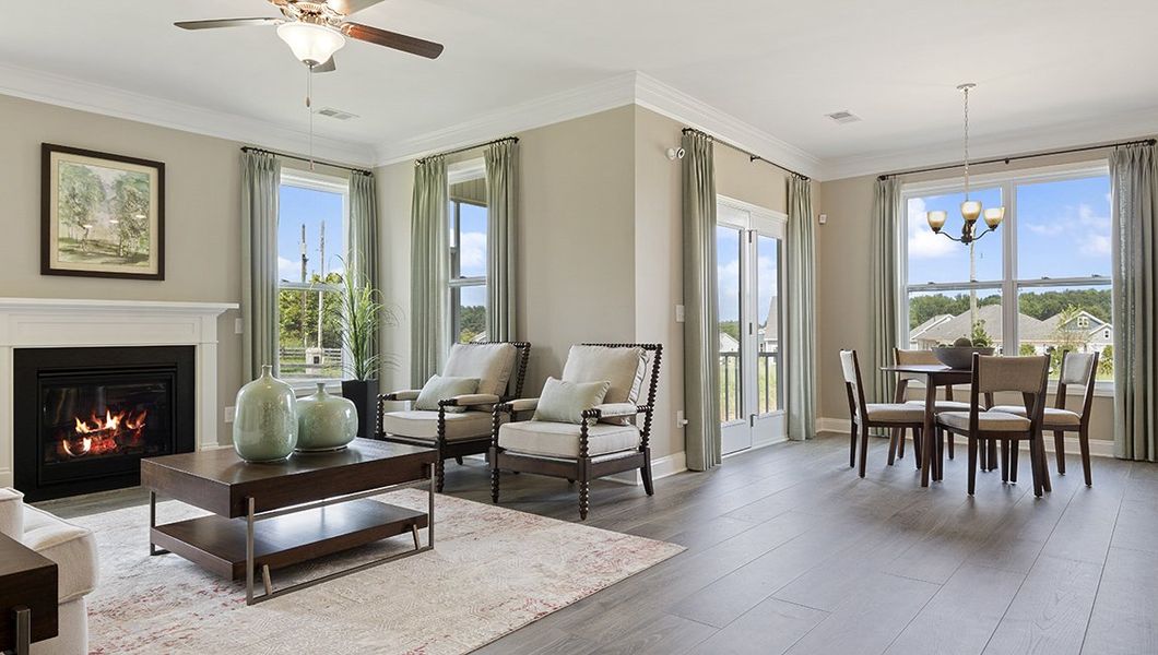 Furnished interior in a model home at Reserve at Tap Root Farms in Fletcher (Image 38).