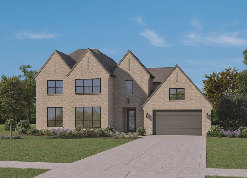 Representative exterior photo of a completed home built from the The Bandera by Homebound in Park Place, Prosper, TX (Image 8). Representative exterior photo of a completed home built from the The Bandera by Homebound in Park Place, Prosper, TX (Image 8).